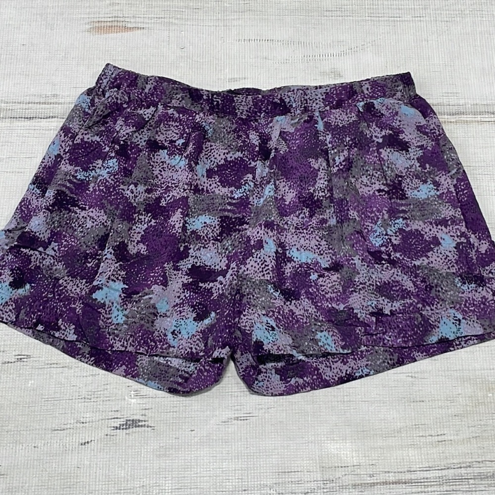 Jack Shorts Purple Blue Lavender Pleated Pockets Size Small